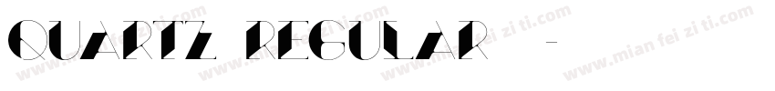 Quartz Regular字体字体转换